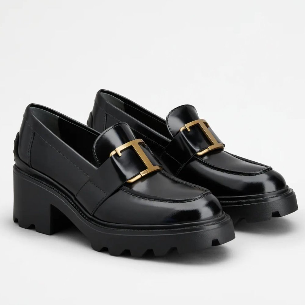 Tod's Gomma Platform Loafers in Leather